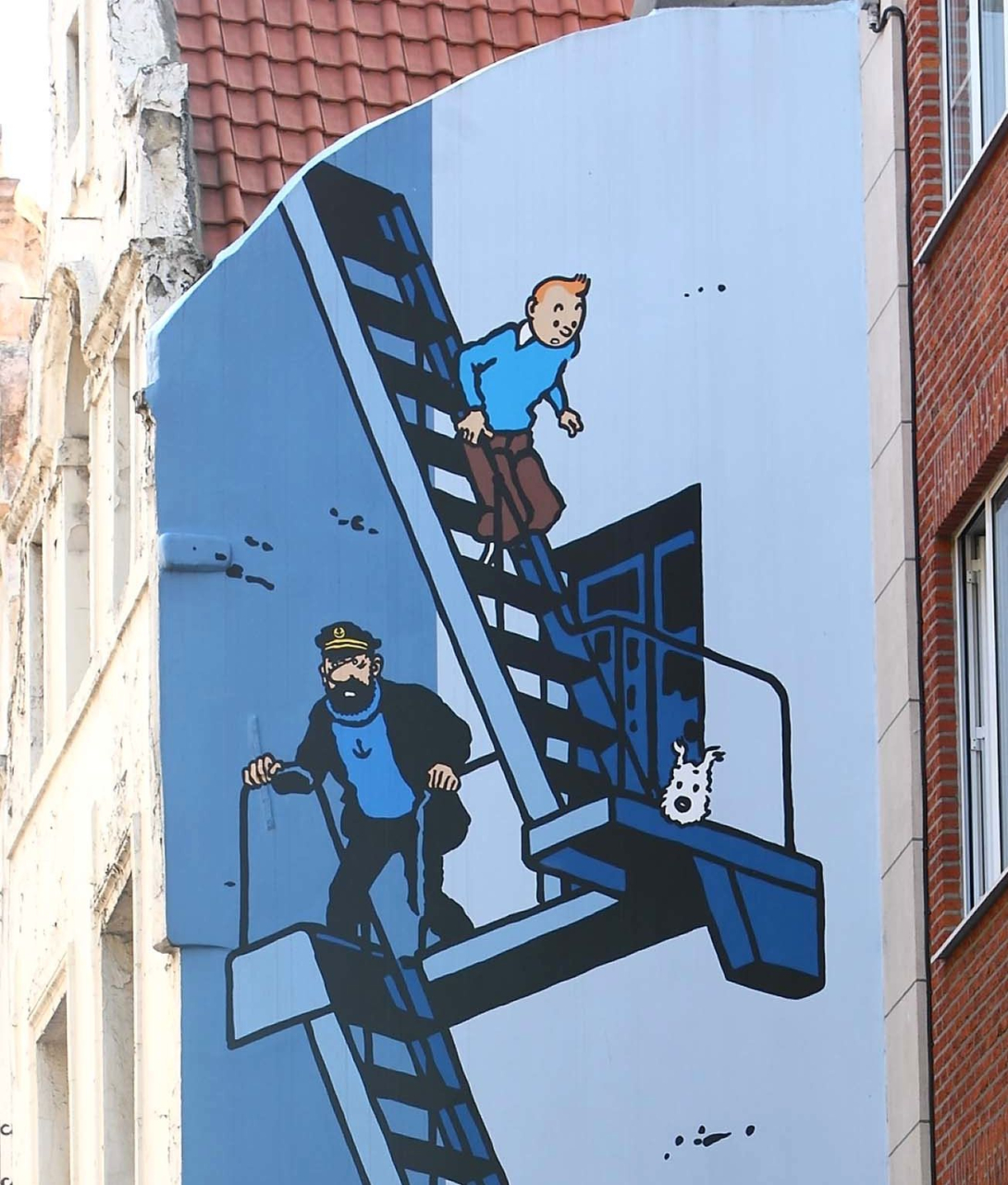 Tintin Mural, rue de lÉtuve